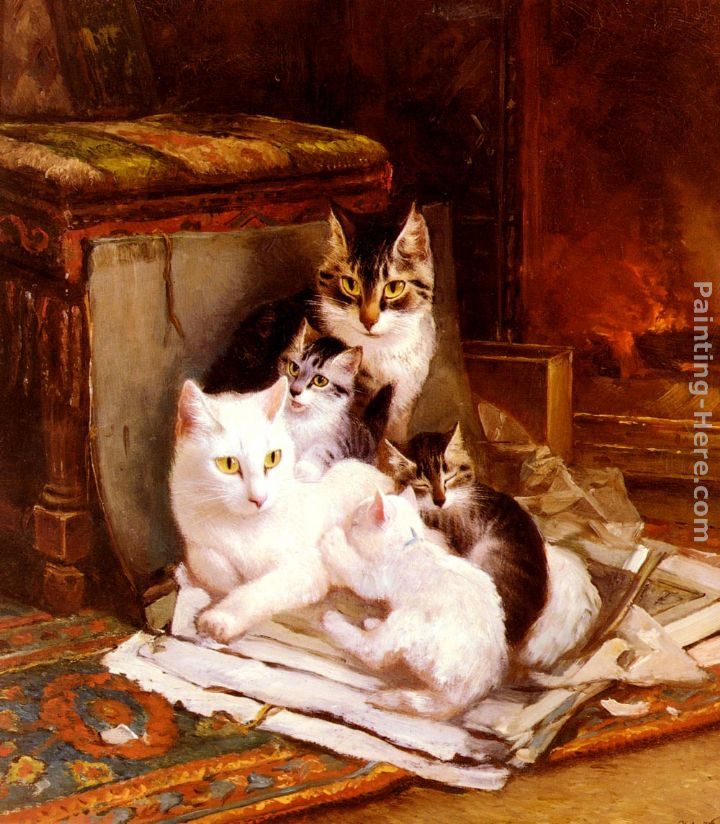Henriette Ronner-Knip The Happy Litter